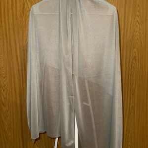 Elegant Sheer Gold Sparkly Shawl